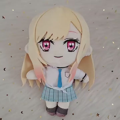 Marin Kitagawa plush Rizu Kyun plush Shizuku Kuroe plush full trio display
