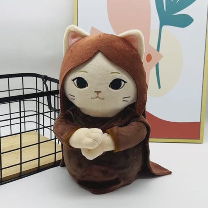 Meow-Na Lisa Plush - Handmade Cat Meme Plush Toy, Viral Internet Meme Stuffed Animal, Funny Meme Plushie Gift