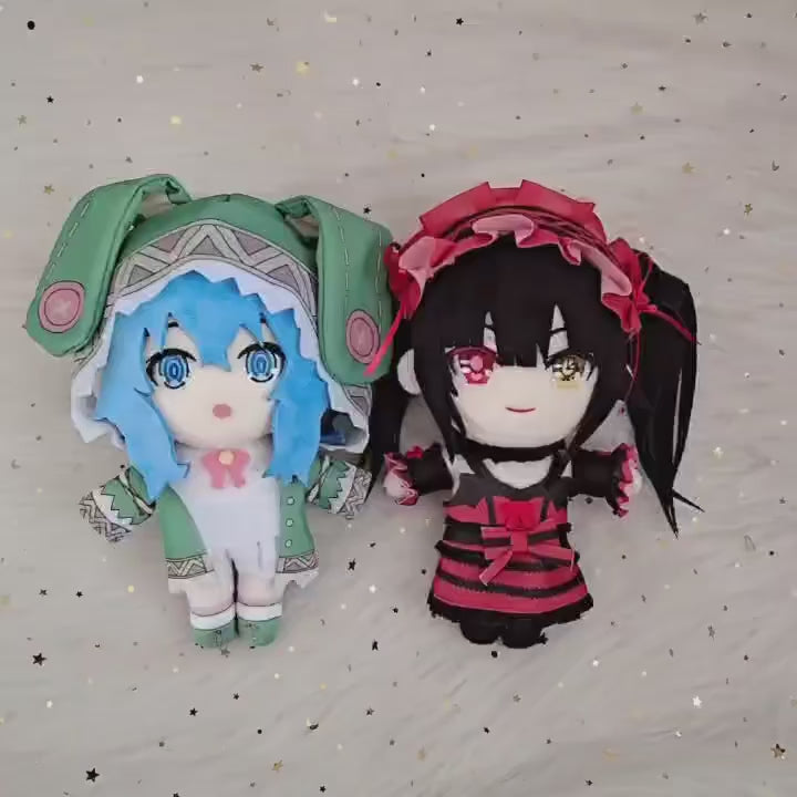 Kurumi plush clock eye golden red anime detail
