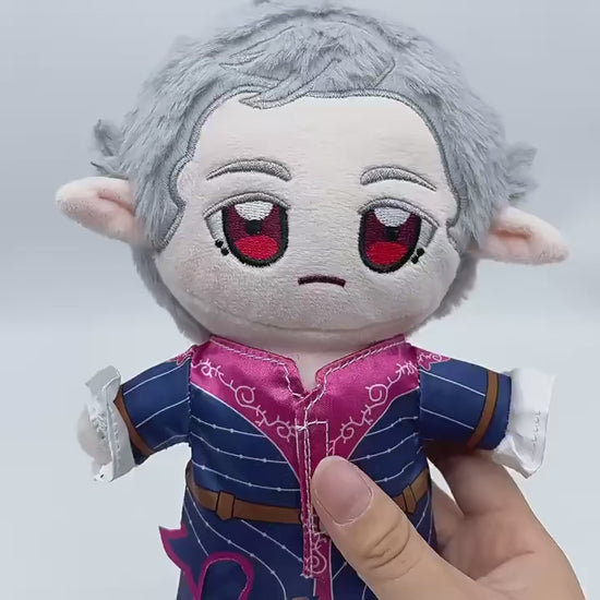 BG3 Astarion stuffed animal front view pale elf plush
