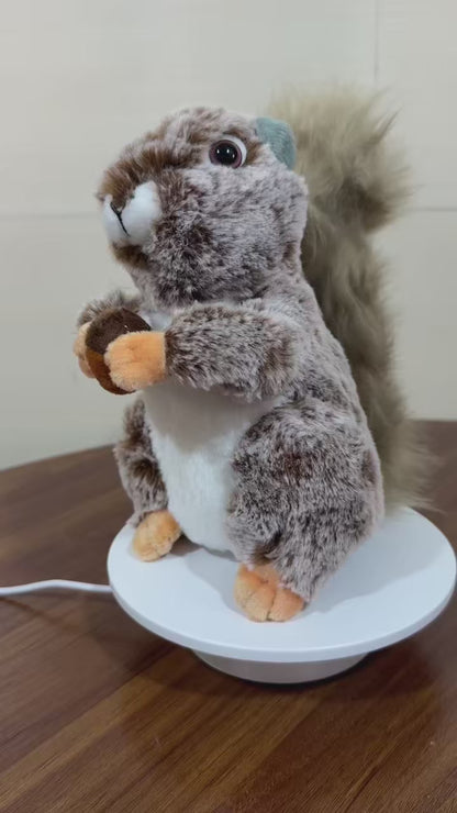 Wild Grey Brown Squirrel Plush Toy Fluffy Bushy Tail Squirrel Stuffed Animal  Soft Squirrel Plushie Gift