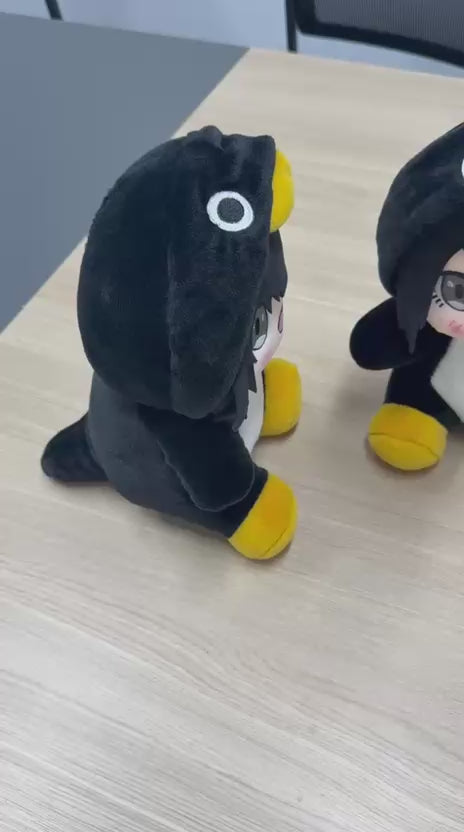 Cute chibi penguin plush gift for anime and gacha game fans

