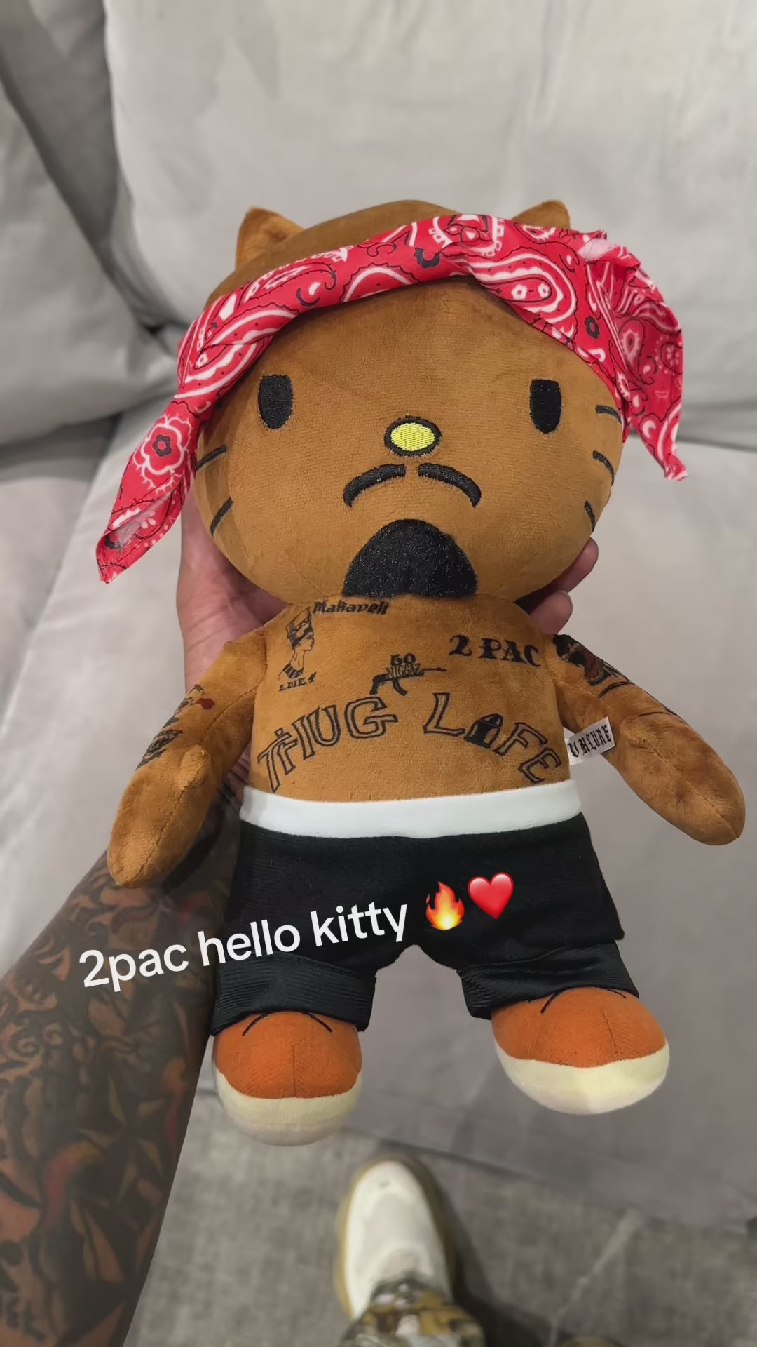 Tupac Hello  Kitty Plush Toy