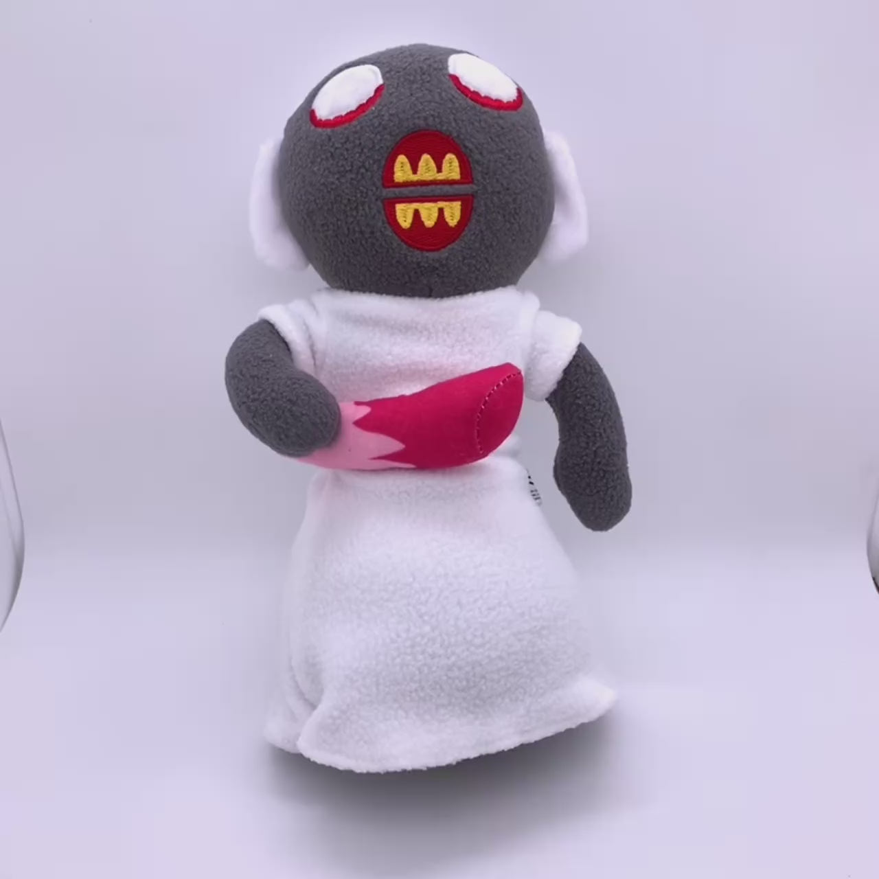 Gaming plush Granny character, indie horror game fan collectible
