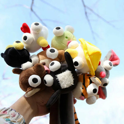 ugly cute stuffed animal pendant decoration rabbit cat dog close-up