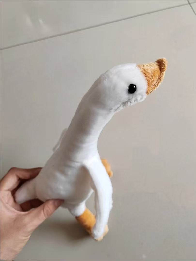 white goose stuffed toy 