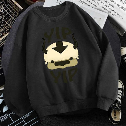 Bender sweatshirt folded to show vibrant print quality by Aprasi
