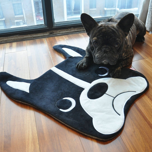 Bulldog Plush Floor Mat - aprasi