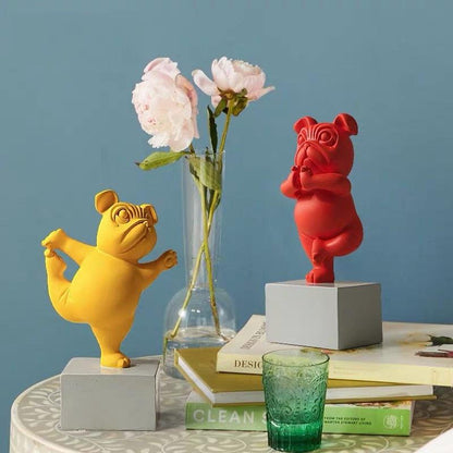 Yoga Bulldog Figurine - aprasi