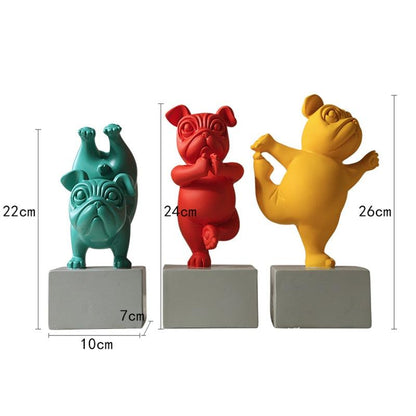 Yoga Bulldog Figurine - aprasi