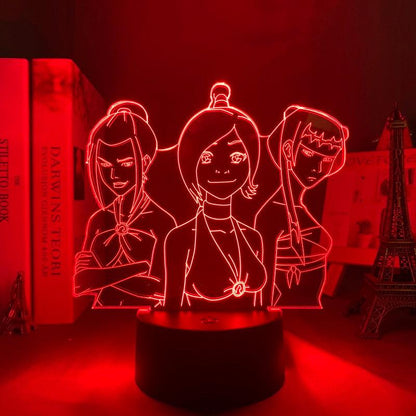 Azula/mai/ Ty Lee lamp ATLA - aprasi