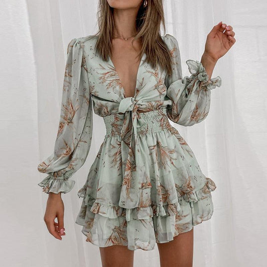 Chiffon Ruffles Dress - aprasi